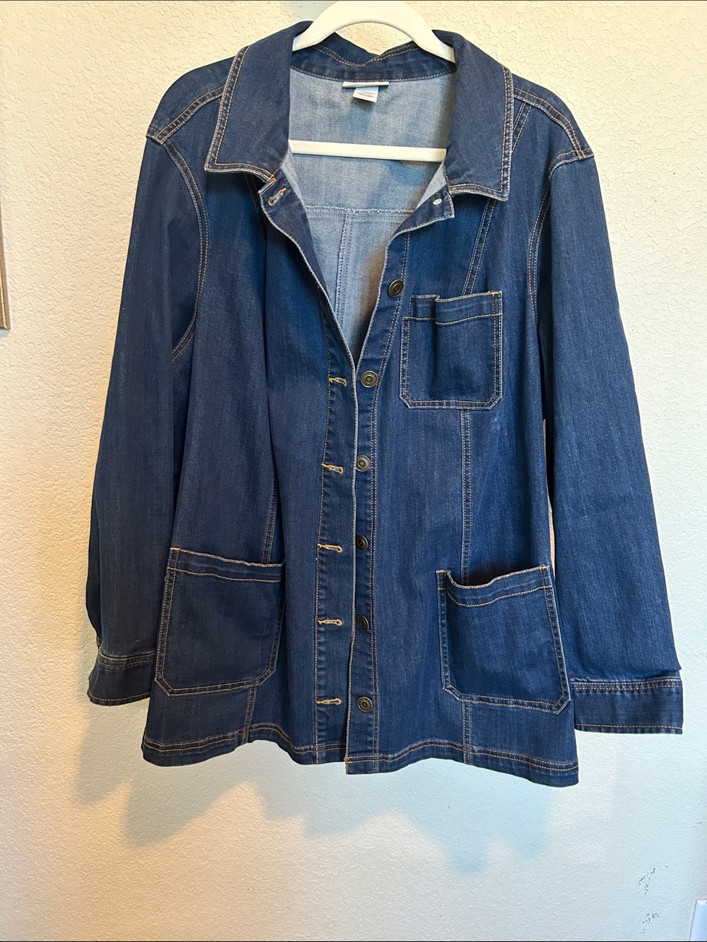 Catherines Indigo Blue Denim Utility Jacket